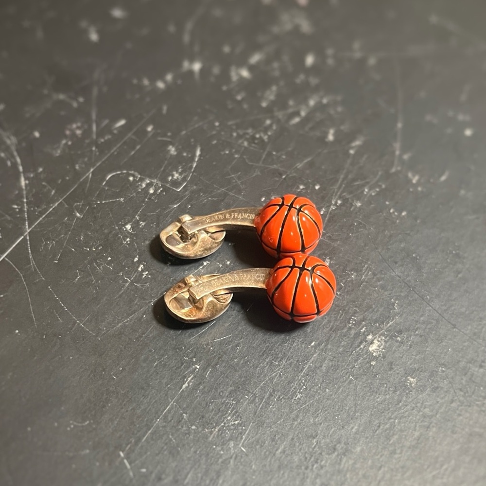 Deakin & Francis - Cufflinks - Enamel Basketball